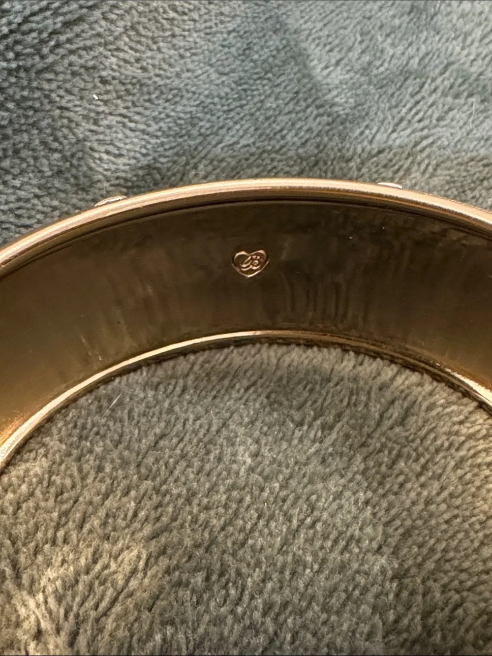 Brighton Eleganza Gold Crystal Floral Cuff Bracelet - double sided